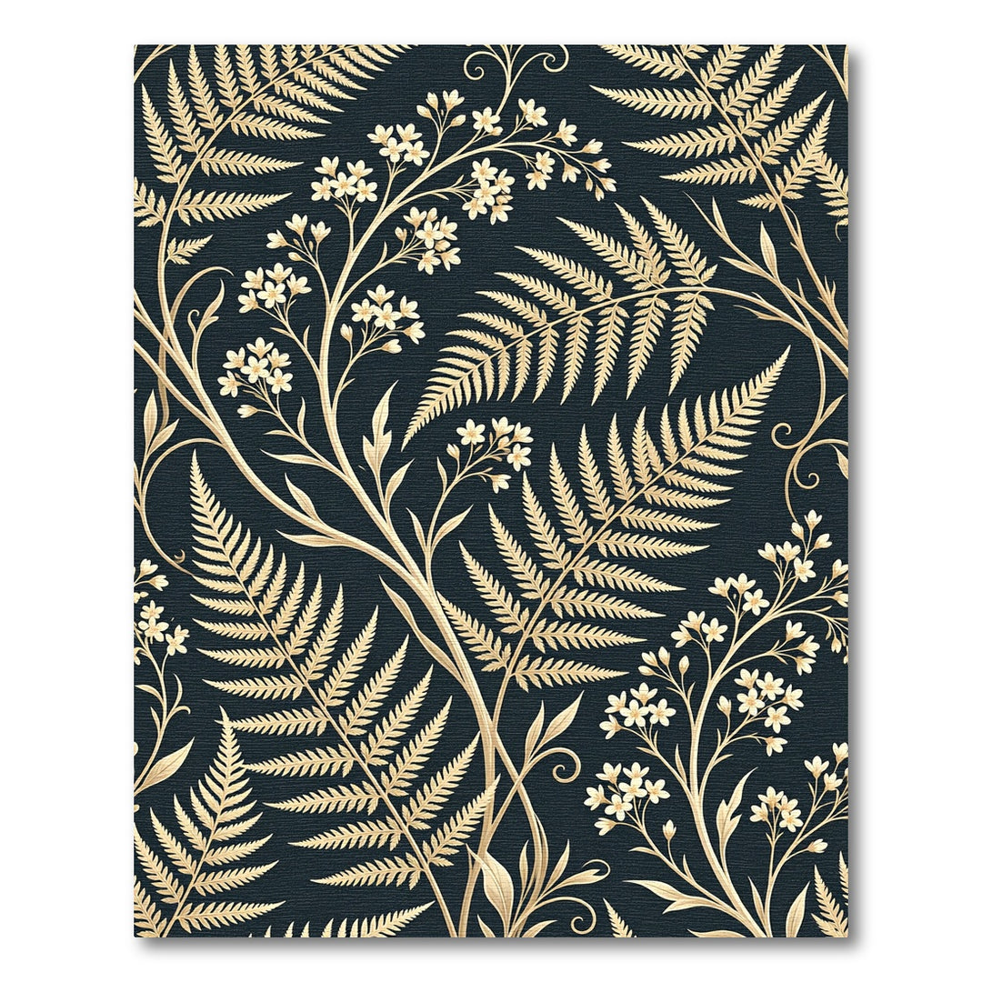 Golden Fern Botanical Floral Cream Rug