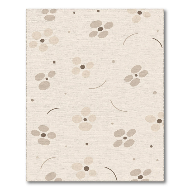 Beige Neutral Abstract Area Rug
