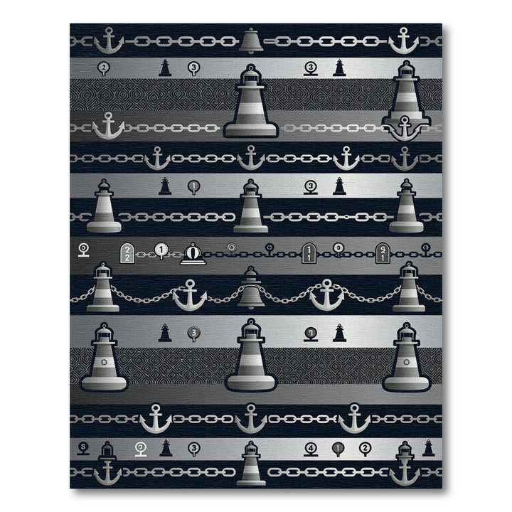 Nautical Lighthouse Anchor Chain Rug