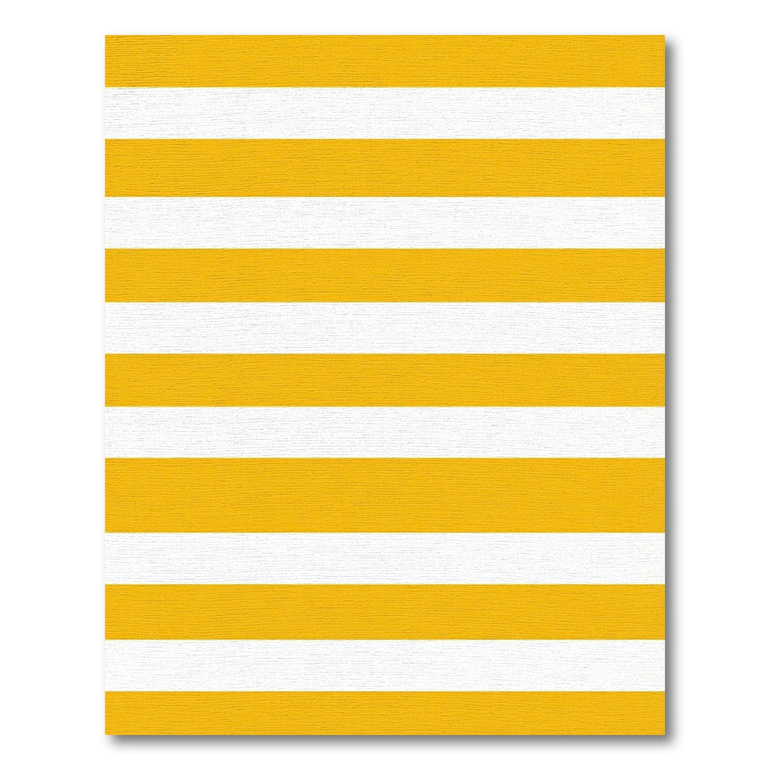 Sunny Yellow White Stripe Rug