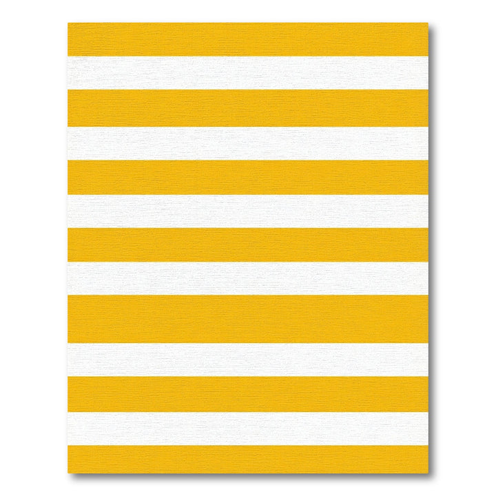 Sunny Yellow White Stripe Rug