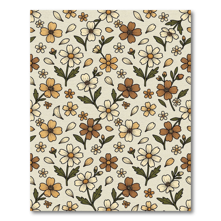 Retro Floral Meadow Charm Rug