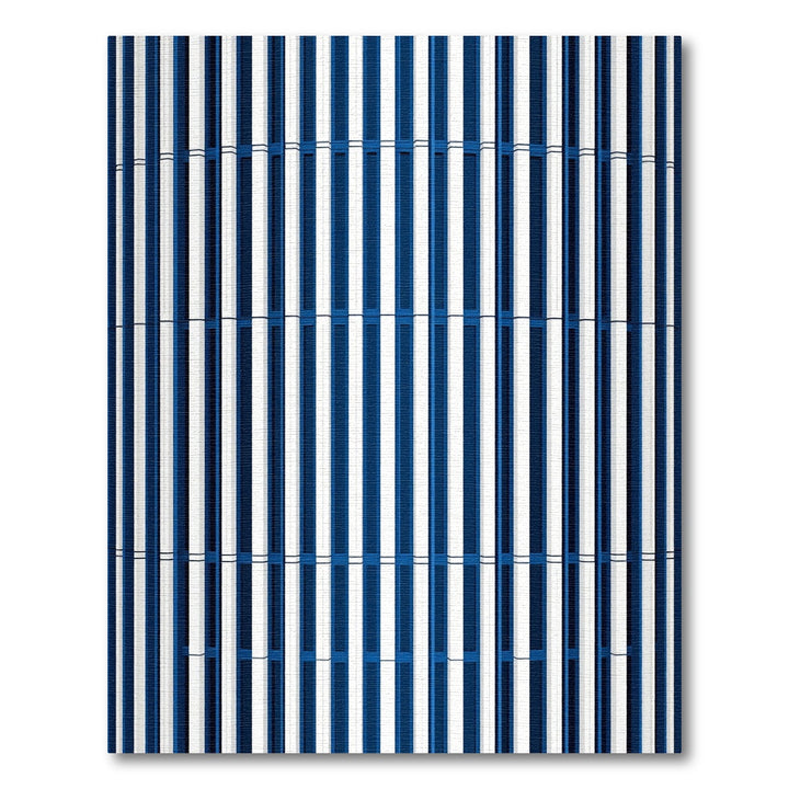 Bold Navy Stripes Modern Composition Rug