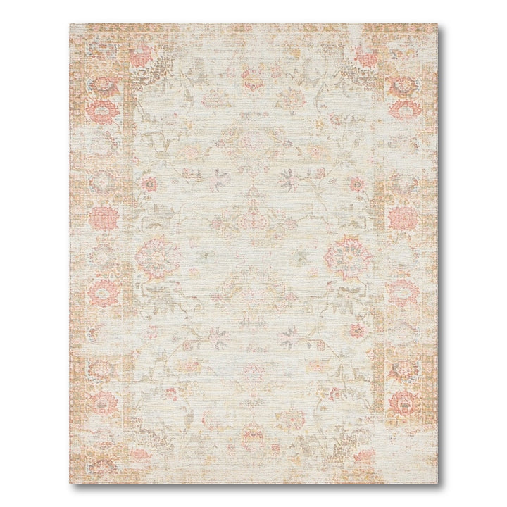 Vintage Floral Beige Area Rug