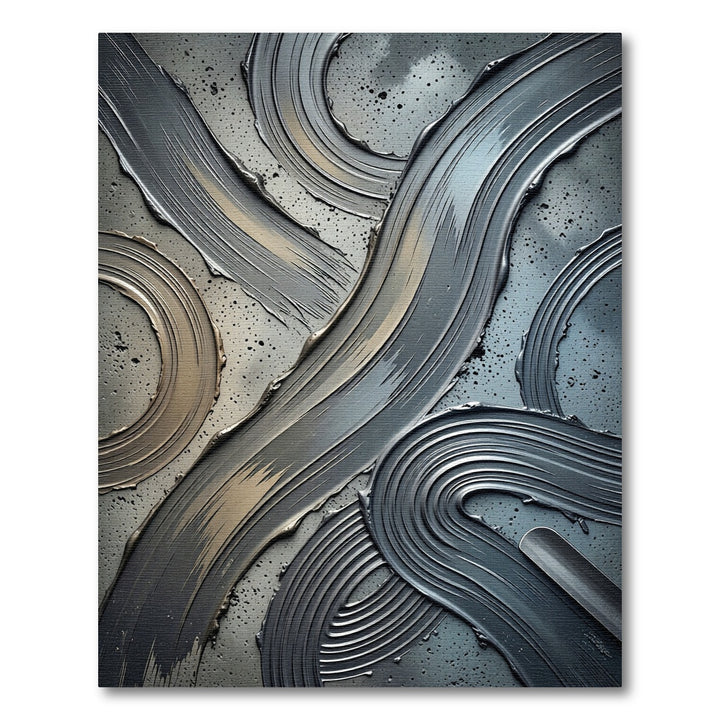 Metallic Abstract Swirl Rug