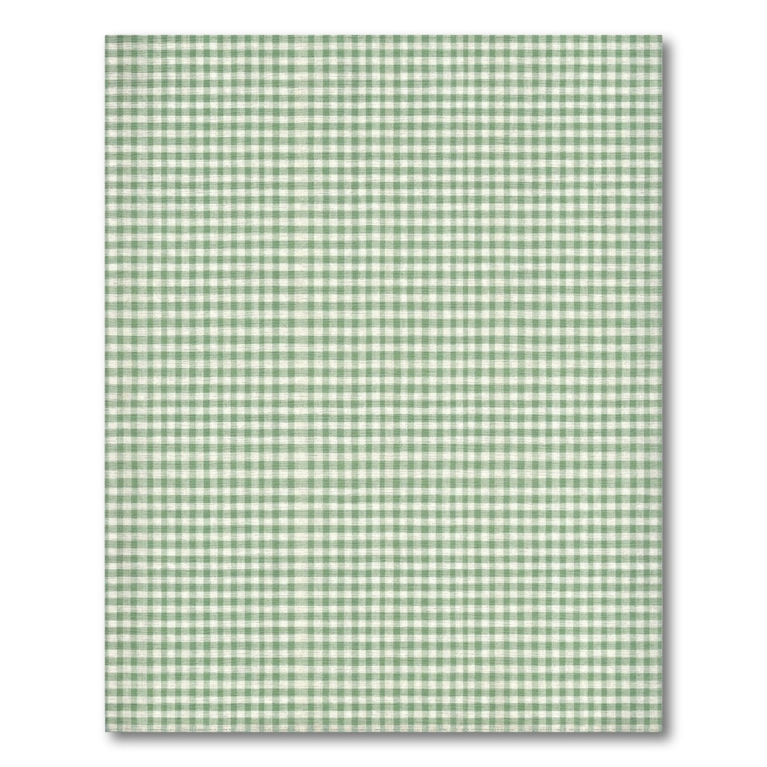 Green Gingham Checkered Green Gingham Checkered Area Rug