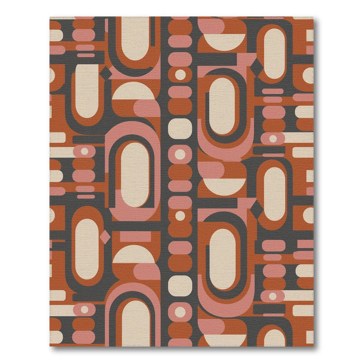 Geometric Brown Area Rug