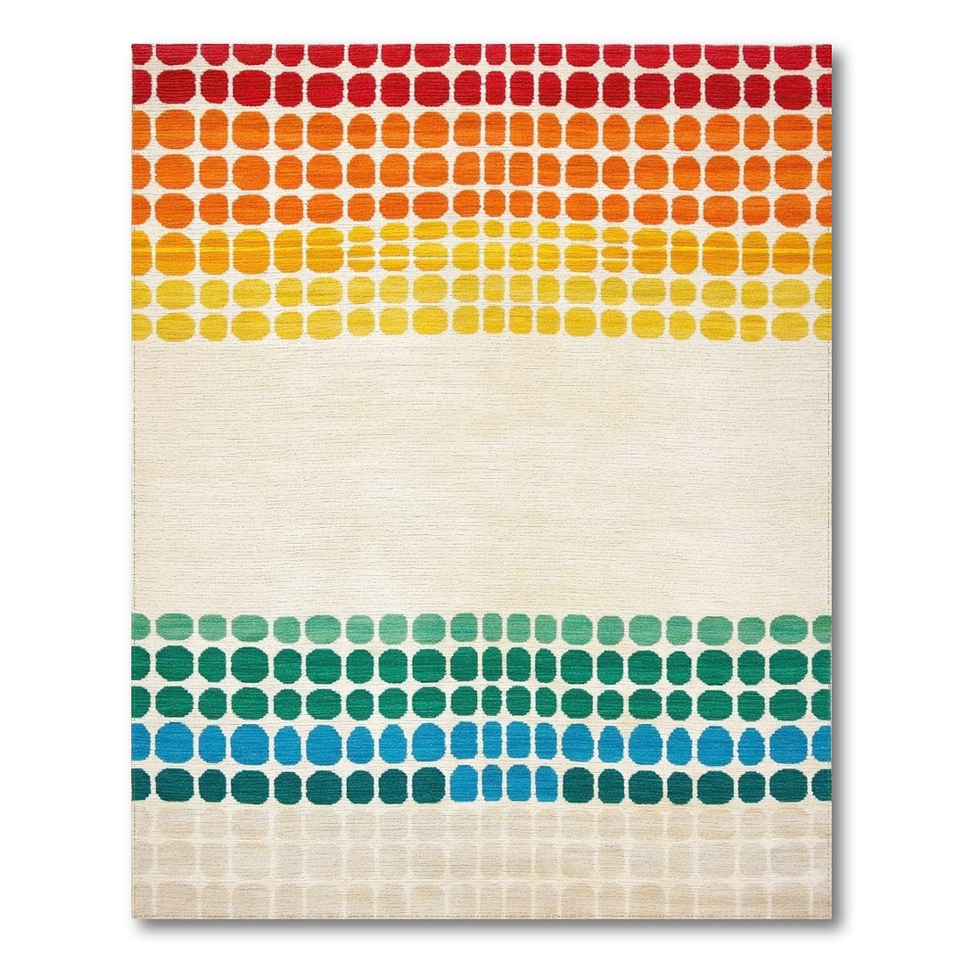 Vibrant Gradient Dot Geometric Area Rug