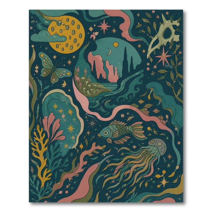 Boho Chic Celestial Ocean Area Rug