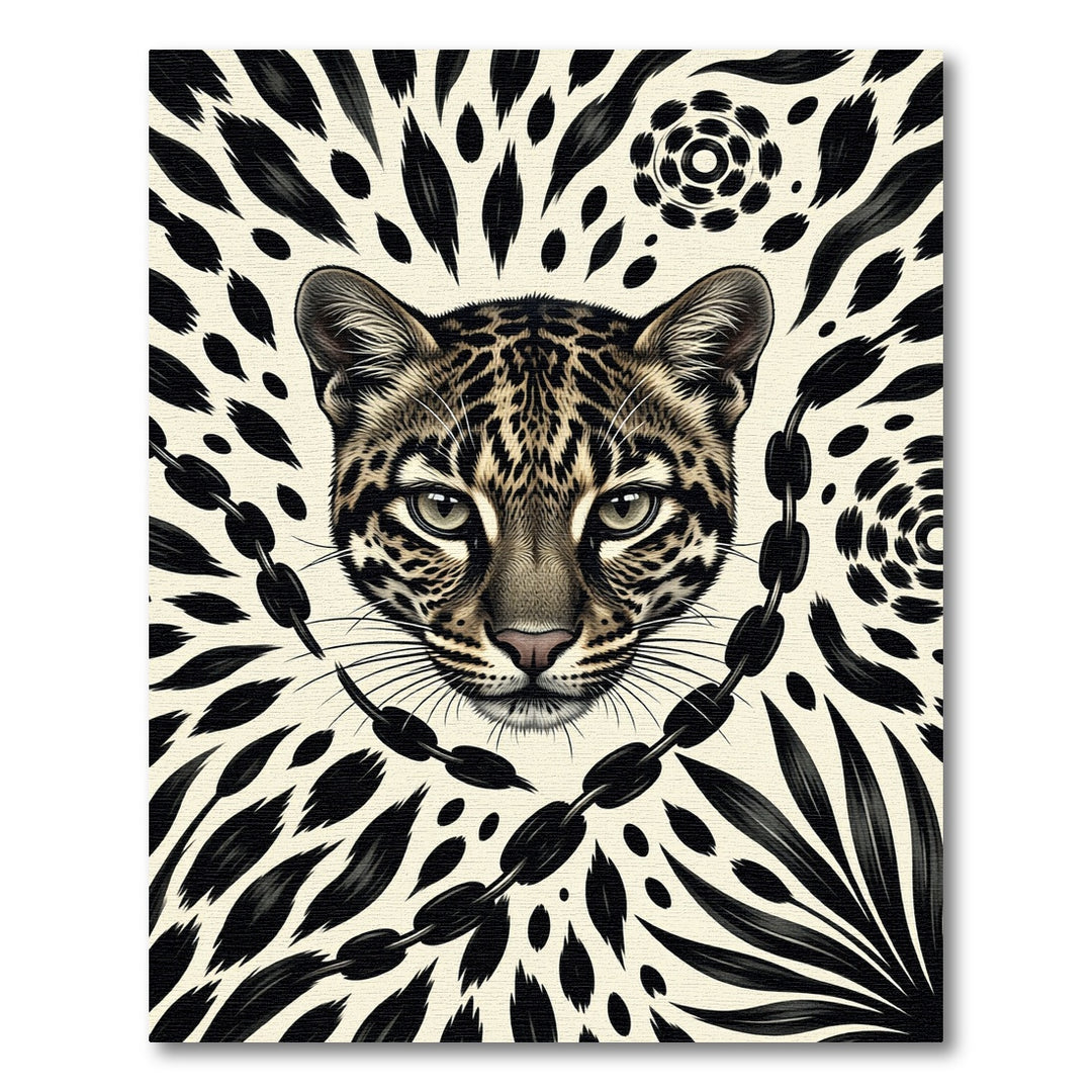 Bold Leopard Chain Jungle Rug