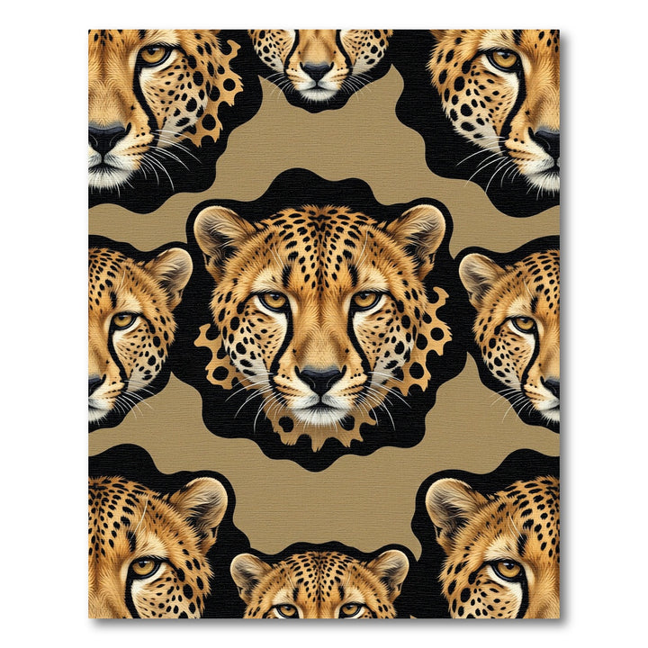 Golden Cheetah Spot Abstract Composition Rug