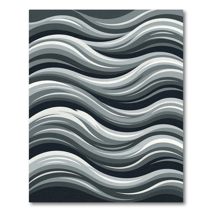Monochromatic Waves Abstract Composition Rug