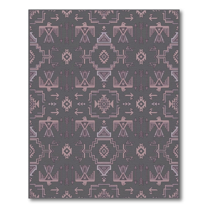 Ornate Native American Eagle Motif Rug