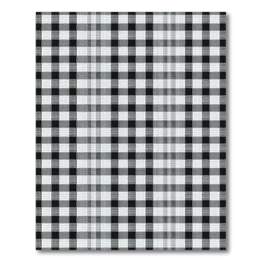 Black and White Checkered Washable Area Rug
