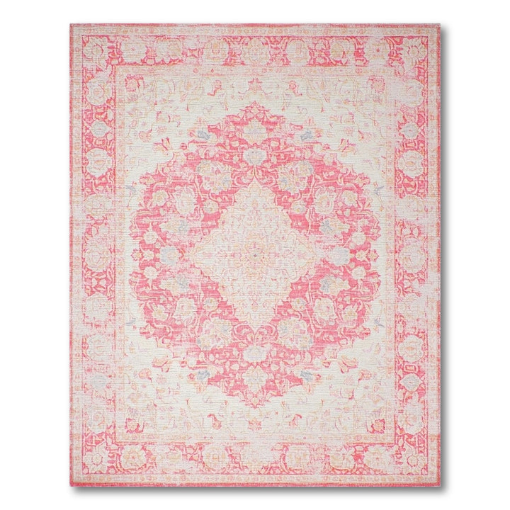 Pink Floral Vintage Area Rug