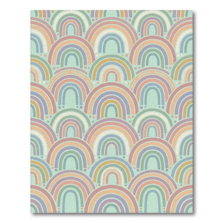 Pastel Rainbow Arch Scale Rug