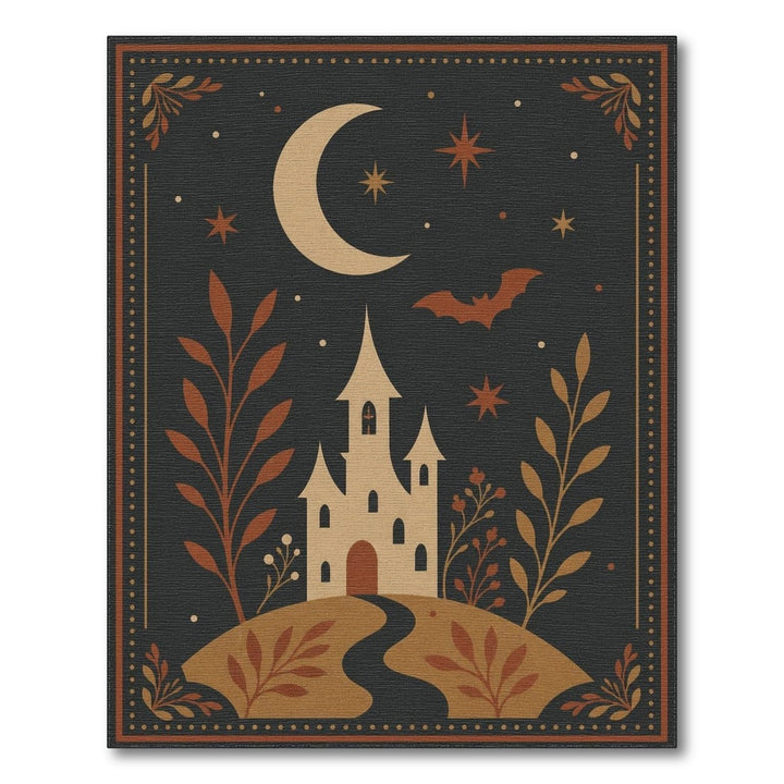 Moonlit Castle Bat Area Rug
