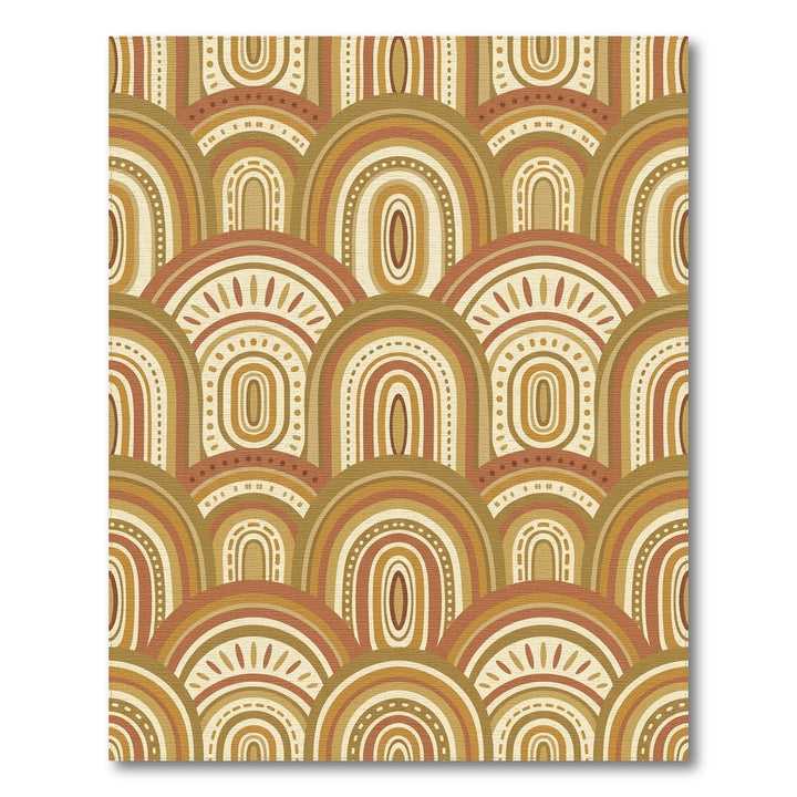 Earthy Boho Rainbow Arch Rug