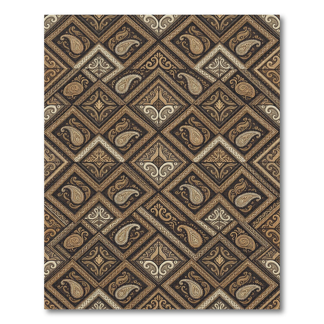 Rich Earth Tones Paisley Medallion Rug