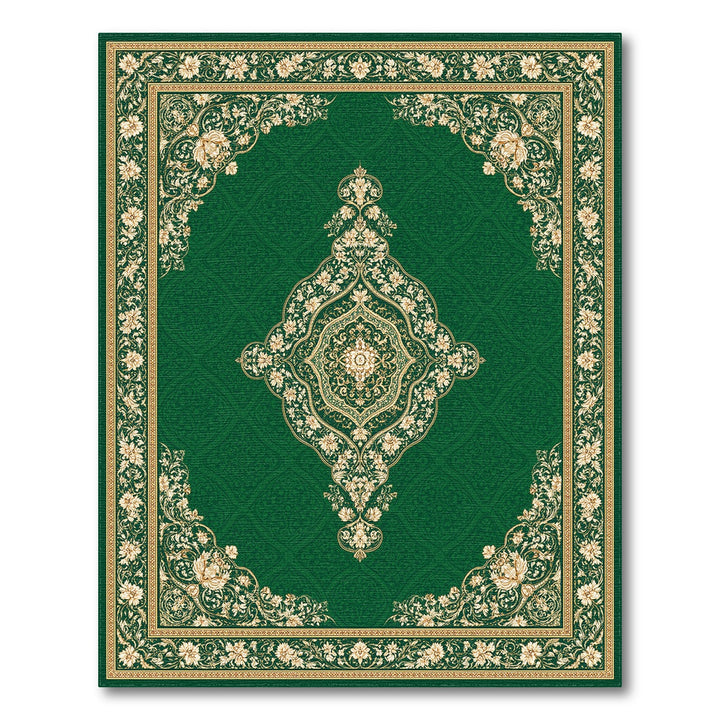 Green Gold Floral Persian Area Rug
