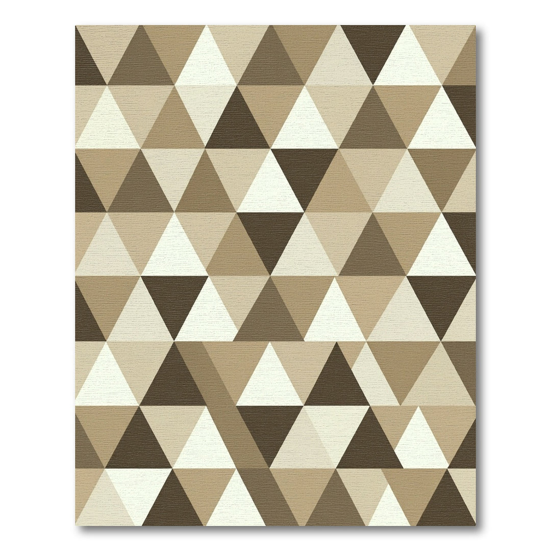 Geometric Triangle Sand and Cream Rug