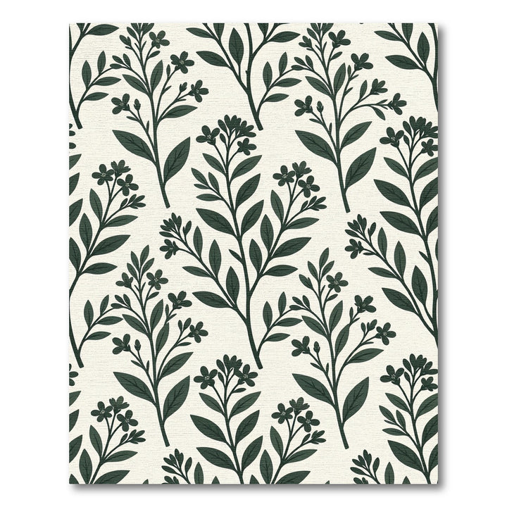 Dark Green Botanical Branch Tapestry Rug