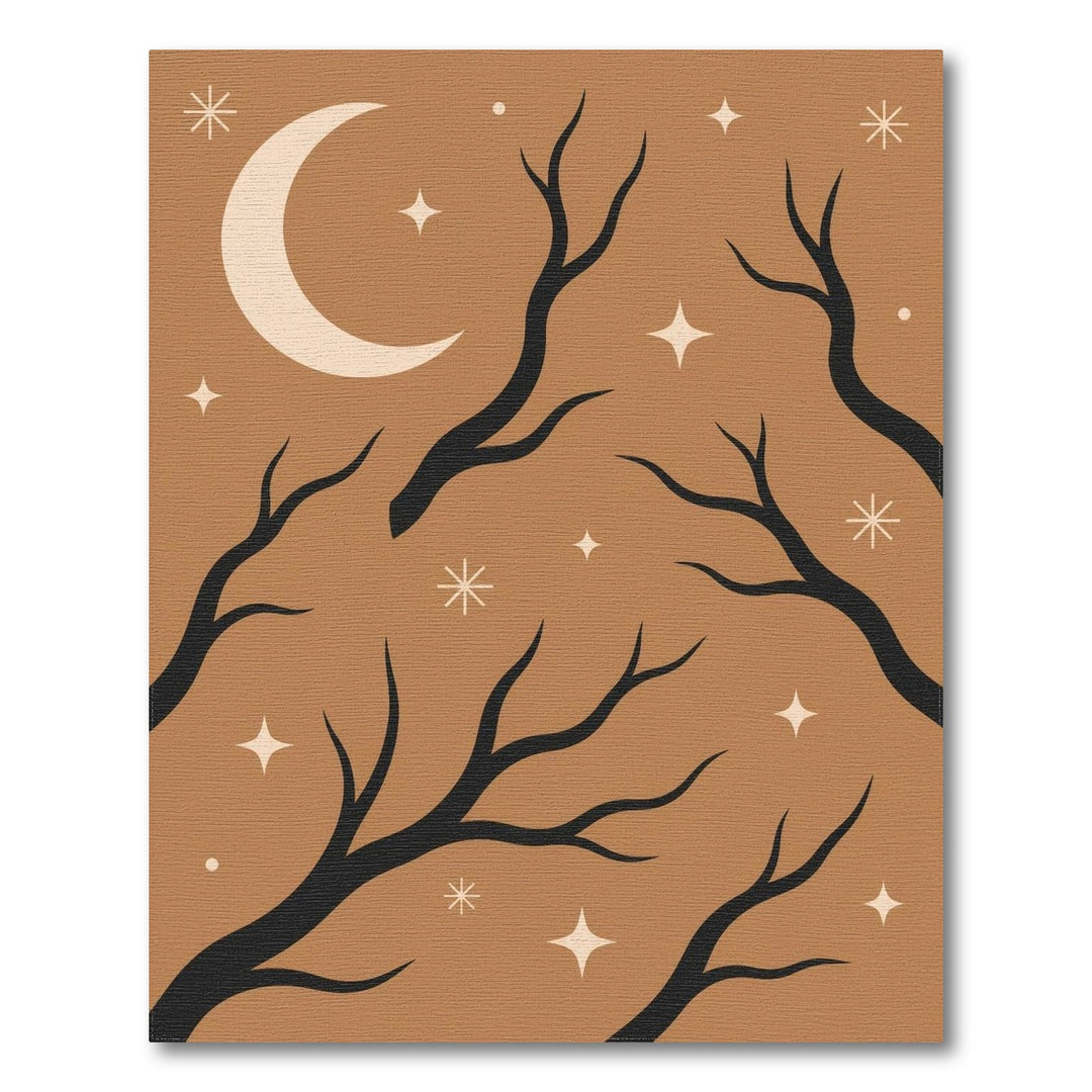Moonlit Branches Brown Area Rug