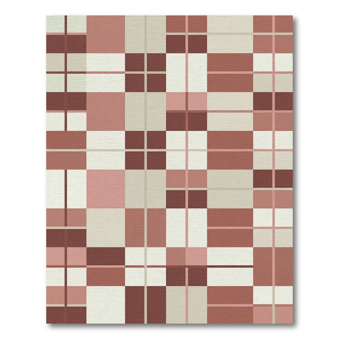 Modern Geometric Plaid Accent Rug
