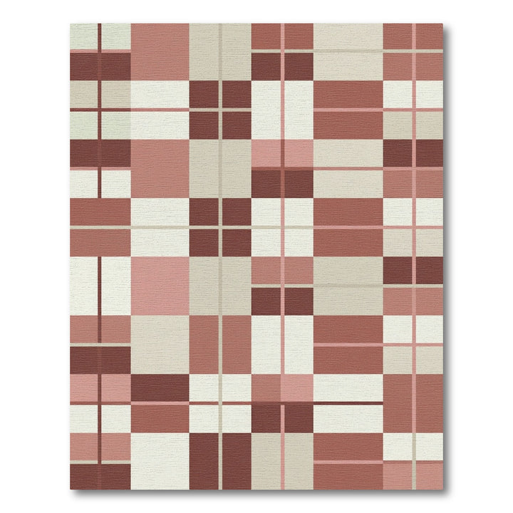 Modern Geometric Plaid Accent Rug