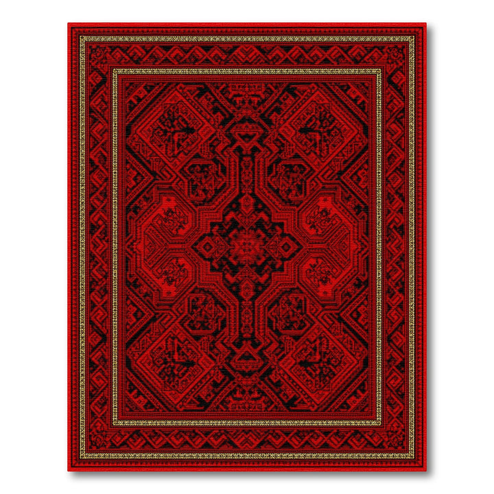 Bold Red Traditional Persian Area Rug