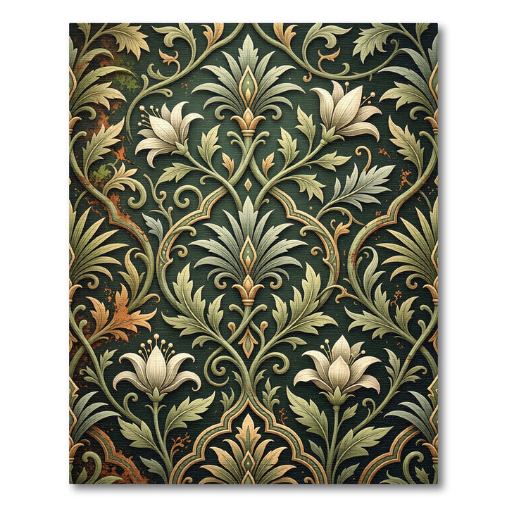 Emerald Green Victorian Floral Aubusson Rug