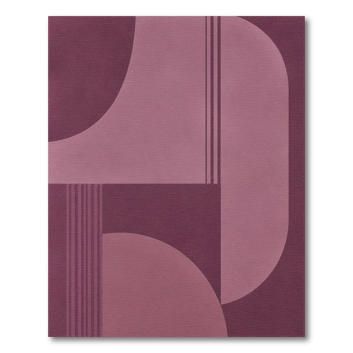 Purple Geometric Curves Area Rug