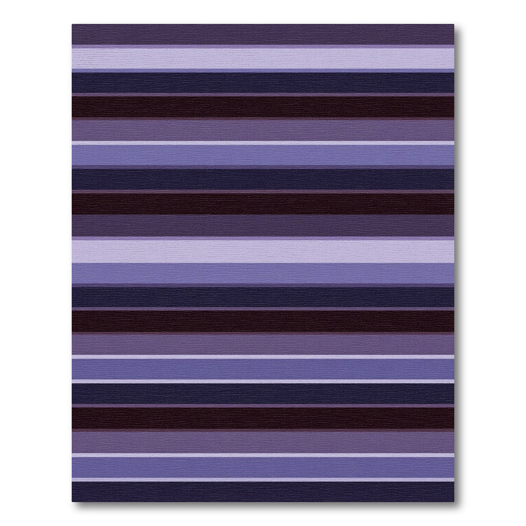 Purple, Blue, and Gray Stripe Rug