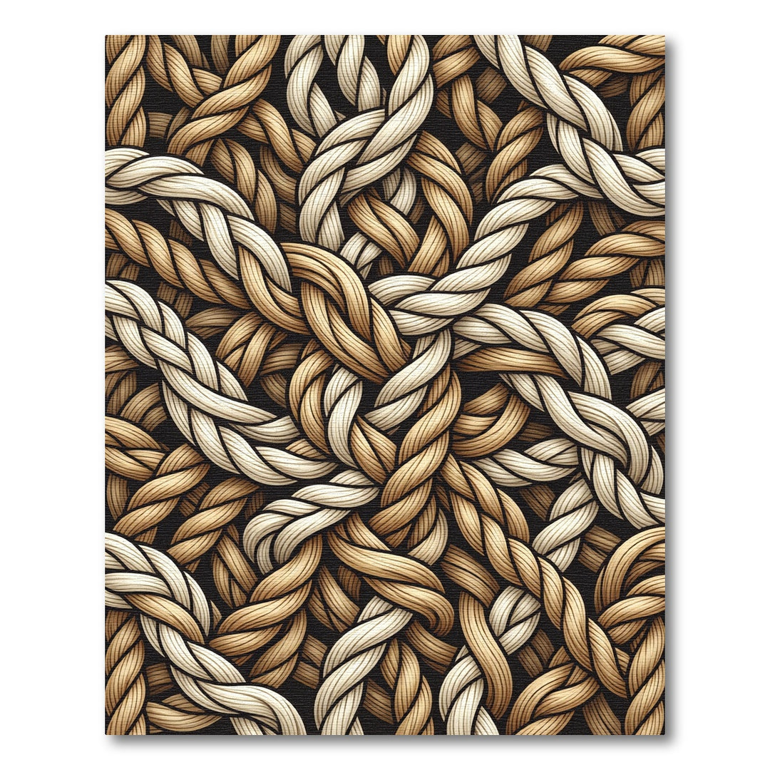 Intertwined Rope Textured Neutral Rug