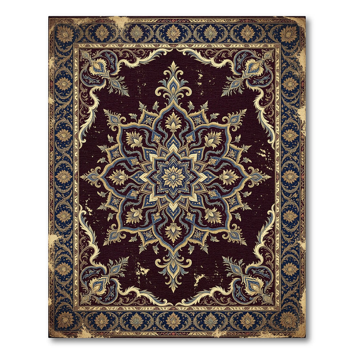 Grand Ochre Bloom Mandala Rug
