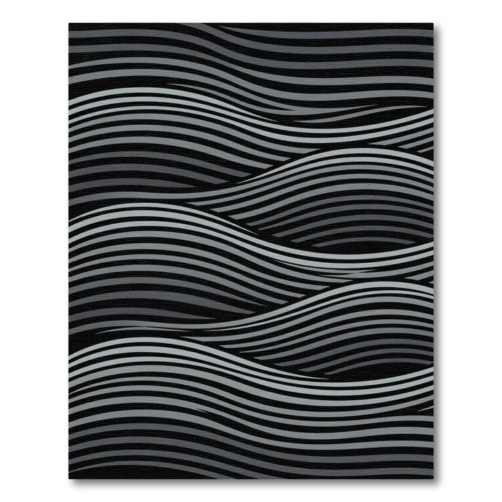 Gray Wavy Stripes Rug