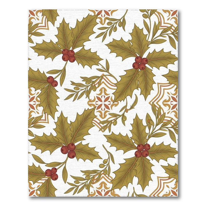 Olive Holly with Terracotta Tile Accent Rug