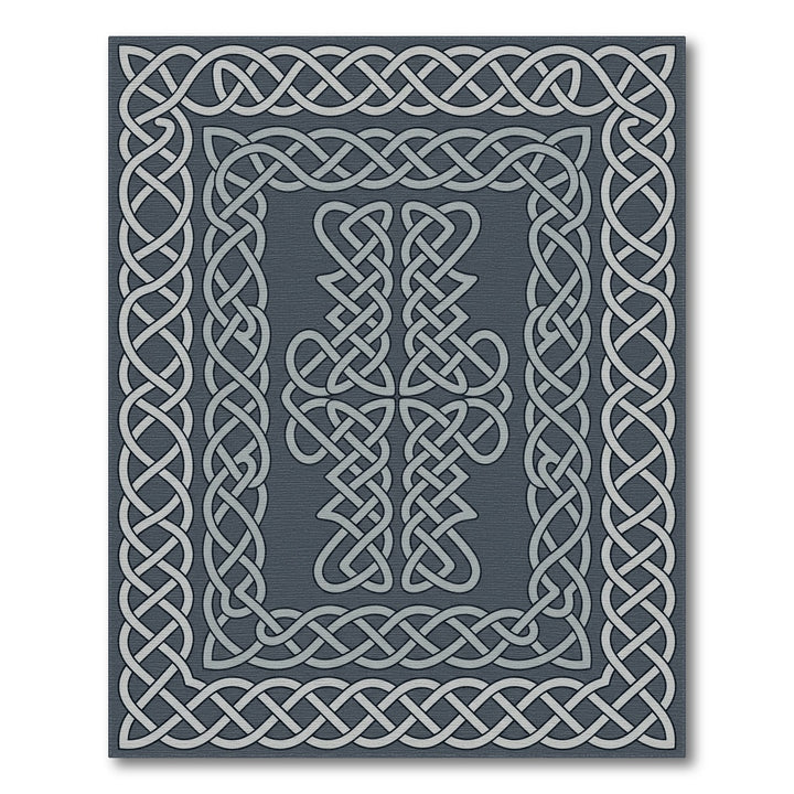 Silver Celtic Knot Border Rug