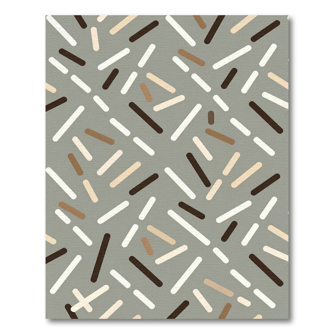 Neutral Tone Scattered Rods Rug