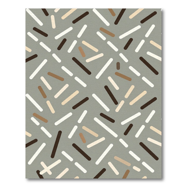Neutral Tone Scattered Rods Rug