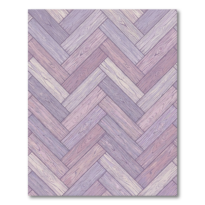 Pastel Purple Wood Grain Herringbone Rug