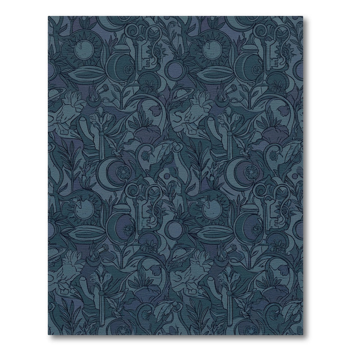 Mystical Midnight Celestial Assemblage Rug